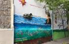 Plásticos del río, esculturas en Villava