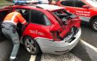 Herido un policía foral al chocar un camión con tres vehículos en Bera
