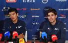 Mikel Landa y Carapaz, en la rueda de prensa de este lunes.