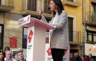 La portavoz nacional de Ciudadanos estuvo en la Plaza Consistorial junto a José Jacier Esparza este martes, 14 de mayo.