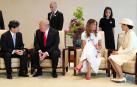 Trump, primer líder extranjero que conoce al nuevo emperador japonés
