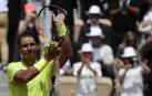 Rafael Nadal celebra su triunfo ante el alemán Yannick Maden.