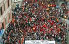 Miles de manifestantes exigieron que no se negociara sobre Navarra