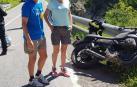 Tres motoristas, heridos graves en dos accidentes en Navarra