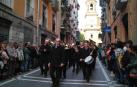 La Pamplonesa cierra la comitiva religiosa de la procesión del Santo Entierro de Pamplona