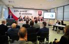 Imagen de la junta general de accionistas celebrada este martes en la sede de la multinacional en Peralta.