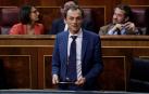 El ministro de Ciencia, Innovación y Universidades, Pedro Duque, en una sesión de control en el Congreso.