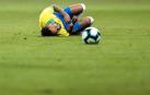 Neymar se lamenta en el campo este miércoles en el partido amistoso entre Brasil y Catar.