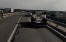 Dos heridos en el vuelco de un coche en la carretera N-113 cerca de Castejón