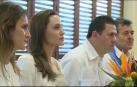 Angelina Jolie se reúne con el presidente de Colombia