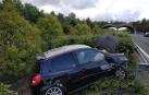 Doble accidente sin heridos en la A-10, a la altura de Lakuntza