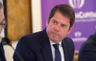 El presidente de CEPYME, Gerardo Cuerva, en una jornada empresarial celebrada en Pamplona