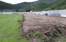 En marcha las obras del campo de hierba artificial de Aoiz