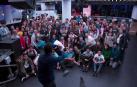 El personal que colaboró en la carrera disputada en Pamplona el sábado 8 de junio celebró una fiesta en una discoteca de Pamplona.