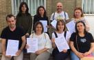 De izda a dcha: Arancha Gutiérrez Alarcia; Elena Cubero Gómara; Ion Gómara Gorrindo; Soraya Jarauta Simón; Manuel Sandúa Sada; Reyes Arriazu Arriazu; Natalia Ortega Clemente; Merche Miranda Jurado.