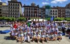Participantes en la fiesta final de la Asociación de Entidades Deportivas y de Ocio de Navarra, celebrada este fin de semana.