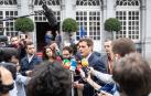 El presidente de Ciudadanos, Albert Rivera, atiende a los medios antes de participar en la reunión de los liberales europeos en Bruselas.