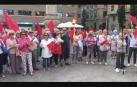 Concentración contra la política del PSN en Pamplona