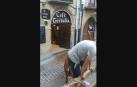 Una vaca navarra entra en un bar de Laguardia