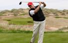 Donald Trump, en el Trump International Golf Links cerca de Aberdeen.