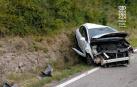 Imagen de un accidente atendido por la Policía Foral.