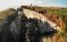 La erosión de la costa revela una capa de permafrost en el lago Teshekpuk, en Alaska