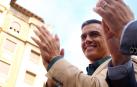 El presidente en funciones y líder del PSOE, Pedro Sánchez, acude a Pamplona con motivo de un acto electoral del PSN-PSOE.