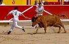La plaza de toros de Pamplona acogió este domingo 9 de julio el tradicional festejo taurino.
