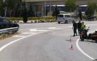 Herido leve un motorista tras caerse en el acceso a la PA-31, enfrente de La Morea