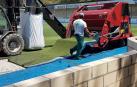 Comienzan las obras para cambiar el césped artificial de Merkatondoa