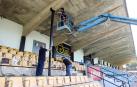 Comienzan las obras en la cubierta de la tribuna del Ciudad de Tudela