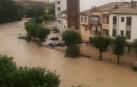 Las fuertes tormentas colapsan el tráfico en todas las entradas a Tafalla