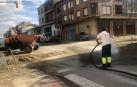 Agua y barro en calles y plazas de San Adrián y Andosilla