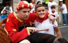 Fotos del recorrido de los gigantes y cabezudos de Pamplona del día 8 de julio de San Fermín 2018