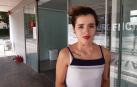 Ohiane García Moure, ayer, tras abandonar urgencias.