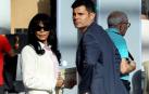 Javier Sánchez Santos y su madre, María Edite, a su llegada la Ciudad de la Justicia de Valencia.