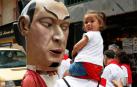 Fotos del recorrido de los gigantes y cabezudos de Pamplona del día 8 de julio de San Fermín 2018