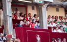 Público asistente a la Plaza de Toros de Pamplona durante la tercera corrida de la Feria del Toro 2019 con la ganadería de José Escolar para los diestros Fernando Robleño, Javier Castaño y Pepe Moral.