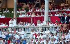 Público asistente a la Plaza de Toros de Pamplona durante la octava corrida de la Feria del Toro 2019 con la ganadería de Miura para los diestros Rafaelillo, Octavio Chacón y Juan Leal.