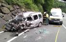 Cuatro heridos leves en un accidente de tráfico en la N-121