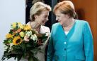 La canciller alemana, Angela Merkel, y la nueva presidenta de la Comisión Europea y exministra de Defensa, Ursula von der Leyen.