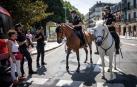 Policías a caballo también en las fiestas de Tudela