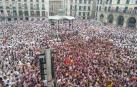 La AECC prende el cohete de fiestas de Tudela: "¡Viva Tudela! ¡Viva Navarra! ¡Viva Santa Ana!"