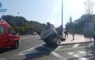 Dos heridos en un aparatoso accidente en la avenida de San Jorge