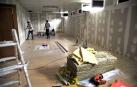 Fotografía de la sala del Complejo Deportivo de Peralta en obras