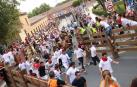 Una manada compacta protagoniza el segundo encierro de fiestas de Tudela