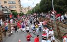 Los toros de La Palmosilla brindan peligro y velocidad en el encierro de Tudela