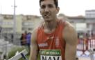 Sergio Fernández, el sábado rodeado de vallas en Larrabide, donde compitió por Navarra.