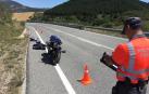 Lugar en el que se ha producido el accidente del motorista en Aibar
