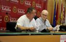 Ignacio Moros y Jacinto Goñi Irigaray durante la presentación del programa de fiestas.